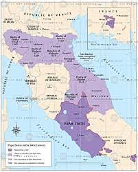 Papal States taken over by new nation of Italy