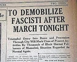 March on Rome and Mussolini becomes Prime Minister