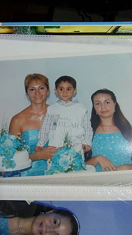 Foto con mi madre y mi prima