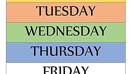 Timeline: week routine