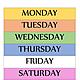 Days of the week routine classroom posters flashcards warmers coolers 55124 1