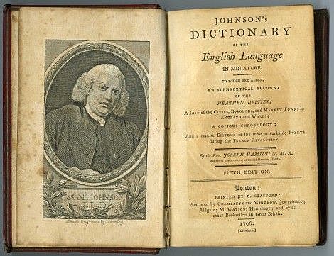 Samuel Johnson publishes his “Dictionary of the English Language”