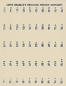 created a special alphabet for the blind