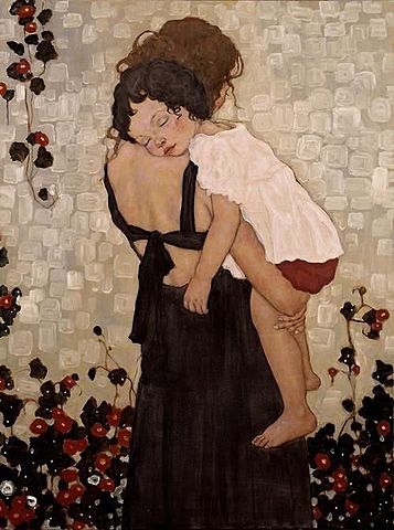 Gustav Klimt "mother and child"