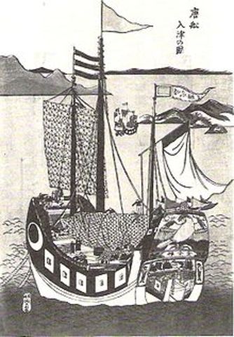 Portuguese traders arrival in Japan