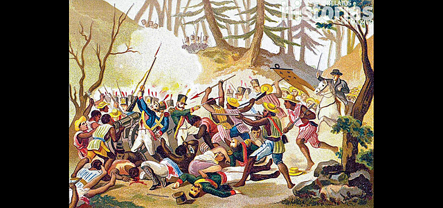 Al mando de la legión italiana, toma parte en el combate de las tres cruces para defender Montevideo