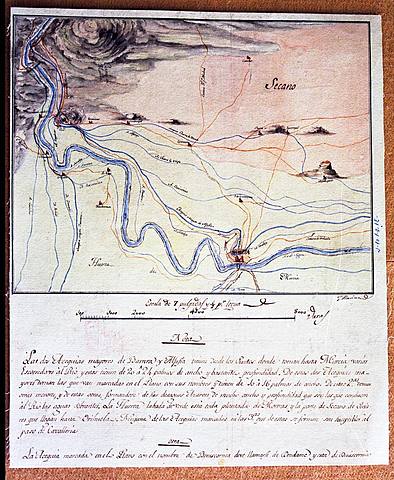 "Croquis de la huerta de Murcia y una parte del Río Segura"