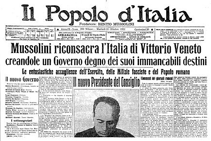 Mussolini begins work as editor for the Socialist Party newspaper Avanti