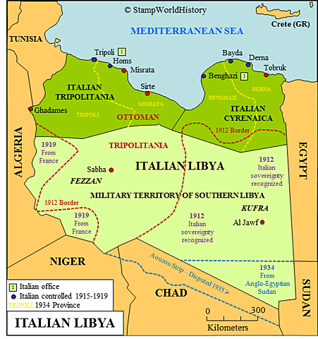 Italy invades and takes over Libya