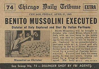 Mussolini killed