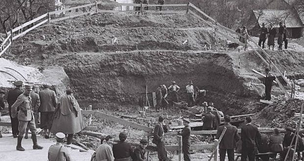 Okostje mamuta v Nevljah - raziskovanje/kopanje