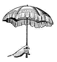 European women began to carry umbrellas.