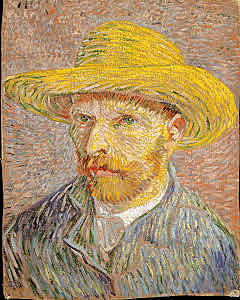 Self portrait with straw hat -completion