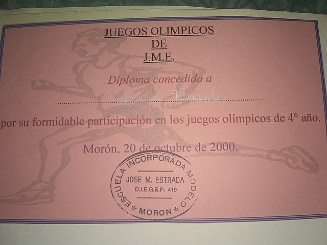 Participación de juegos  olímpicos escolares