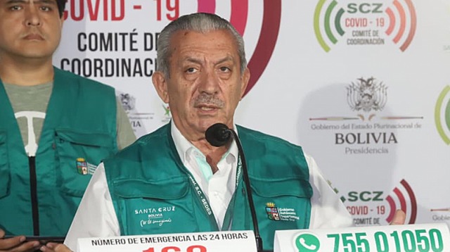 El secretario de Salud de Santa Cruz, Óscar Urenda, da positivo al test de coronavirus