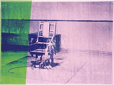 Andy Warhol Creates the "Big Electric Chair" Painting