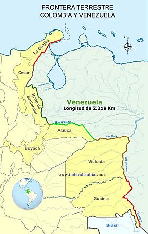 Limites con venezuela