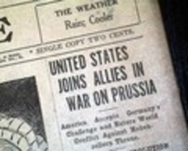 United States enters WWI