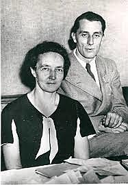 Irene Joliot-Curie y Fréderic Joliot-Curie