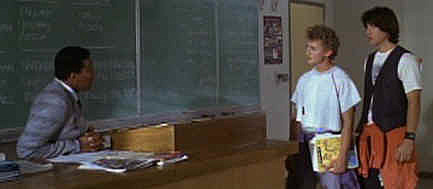 Bill and Ted in Class - threatened with failing