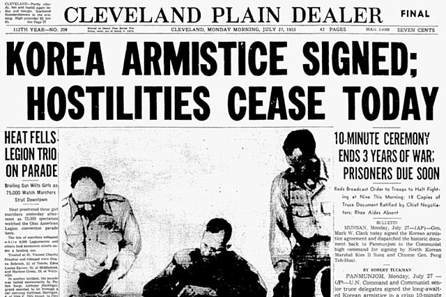 Truce Signed to End Korean War
