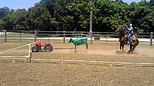 Michael practices roping