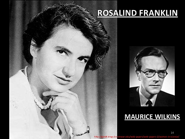 Maurice Milkins y Rosalind Franklin