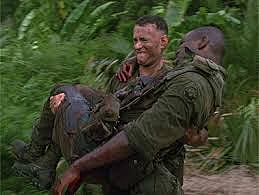 Forrest saves the members of his platoon in battle