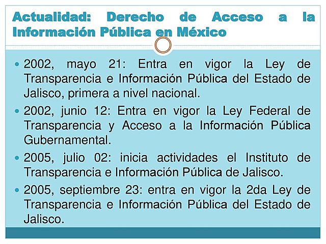 Promulgación de leyes de acceso de información
