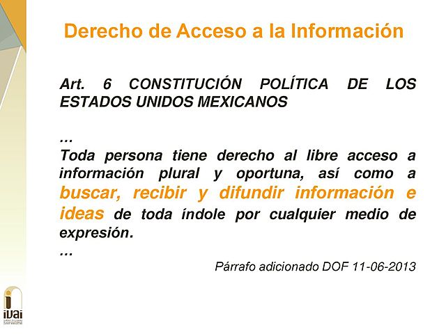 Nuevas reformas al artículo 6° constitucional