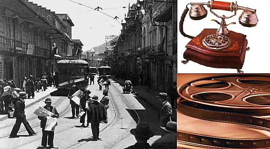 Tranvías y ferrocarriles metropolitanos. La radio, el teléfono, el telégrafo y el cine