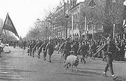 Tropas Franquistas toman la ciudad de Barcelona