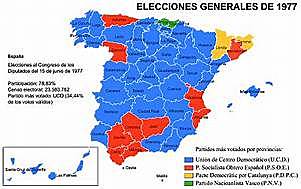 Elecciones generales y triunfo de la UCD . Elecciones municipales democraticas