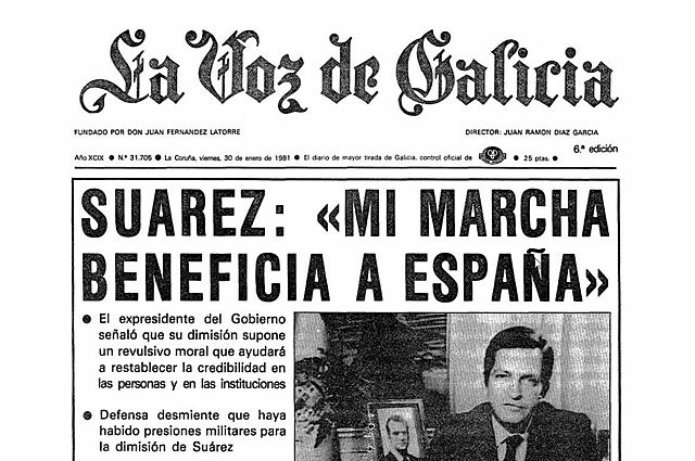 Dimisió de Adolfo Suárez