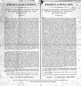 Proclamação de Junot como governador geral de Portugal