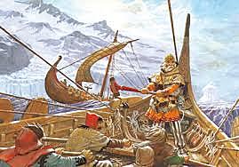 Opustitev naselbine v Severni Ameriki.