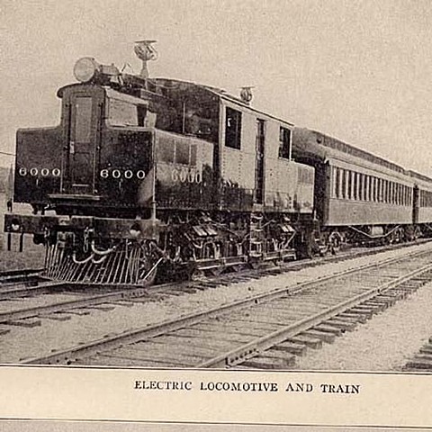 Siemens built the first electric train.