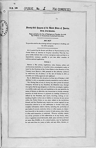 Emergency Banking Relief Act