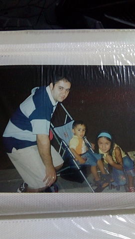 foto con mi padre y hermana