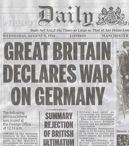 Great Britain and France declare war on Germany