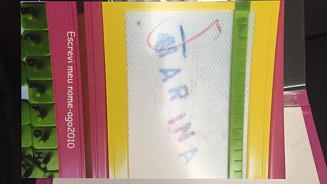 wrote my name for the first time