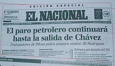 Paro Petrolero en Venezuela