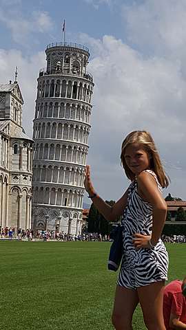 Op vakantie in Italië, de toren van Pisa