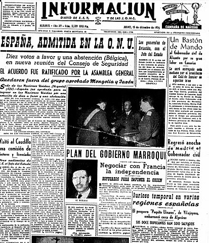 Ingreso de España en la ONU