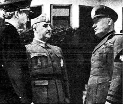 Entrevista de Franco y Mussolini en Bordighera.