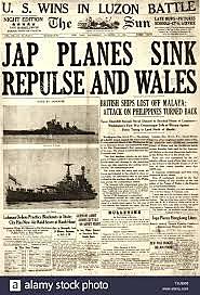 Hundimiento japonés del HMS Prince of Wales y del HMS Repulse