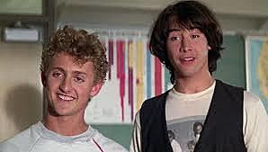 Bill and Ted in Class - threatened with failing: