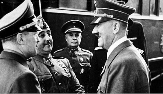 Entrevista en Hendaya entre Franco y Hitler.