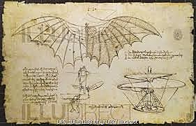 1485-1500 Da Vinci designs a plane