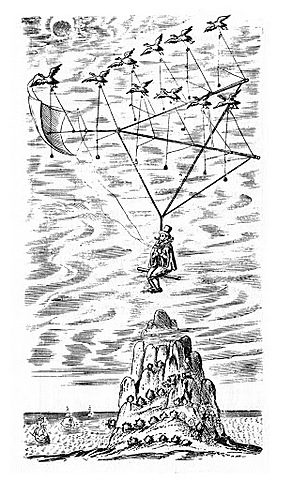 Robert Hooke propelled the idea of manned flight.